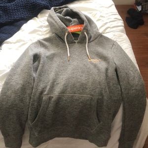 Super dry brand grey hoodie